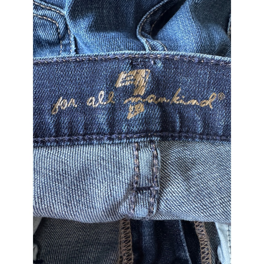 7 For All Mankind Ginger Wide Leg Flare Jeans 24 Dark Wash Boho Retro 70s Y2K - Picture 7 of 16